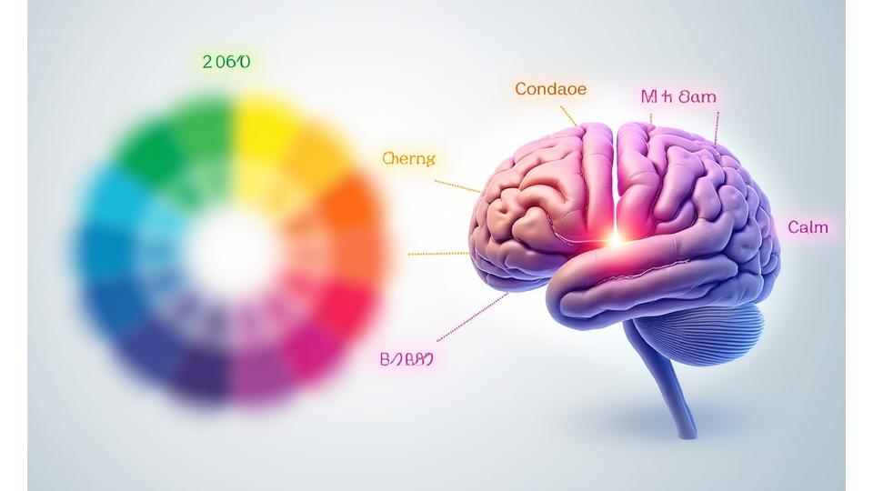 An infographic depicting a color wheel with brain activity zones and associated emotional states like calm, focus, energy, and creativity.