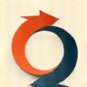 Icon of two arrows forming a loop, indicating follow-up and progress tracking