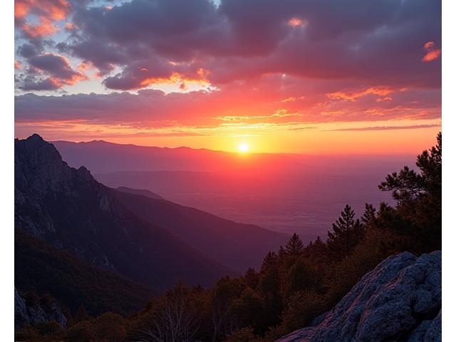 Sunrise over Boulder from Flagstaff Mountain overlook.