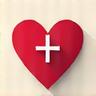 Icon of a heart merged with a medical cross, representing healthcare partnership