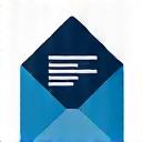 Email communication icon with envelope and message symbols