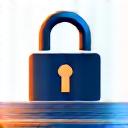 Secure payment gateway icon with padlock and coin symbols