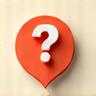 Speech bubble with a question mark, representing FAQs
